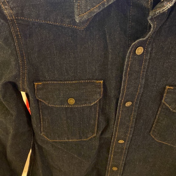 NWT CALVINKLEIN205W39NYC western shirt denim/jeans. 18 1/2 across beneath armpit - Picture 2 of 13